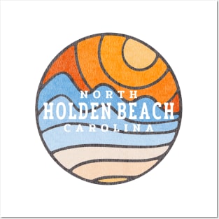 Holden Beach, NC Summertime Vacationing Stained Glass Sunrise Posters and Art